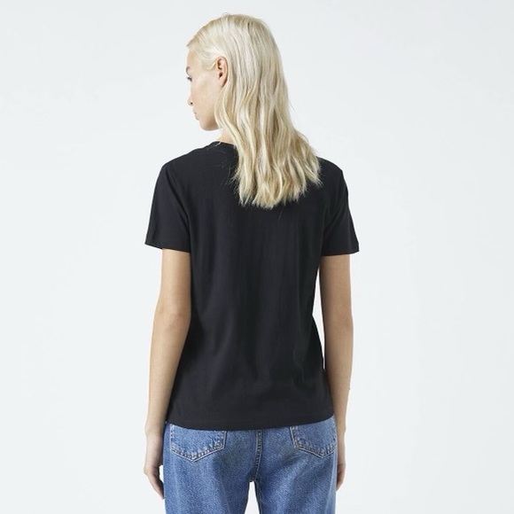 NWT. Pull&Bear Black Slogan Short-Sleeve T-Shirt. Size S. - Picture 5 of 5